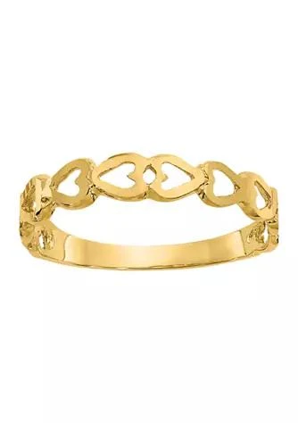 Belk & Co. Co. 14K Yellow Gold Heart Ring 1