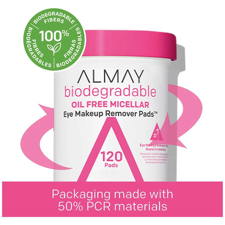 Almay Biodegradable Oil Free Micellar Eye Makeup Remover Pads 8