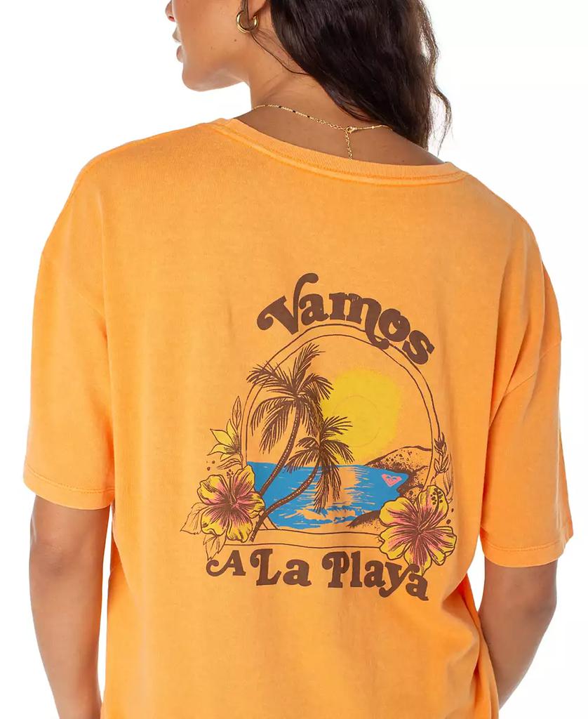 Roxy Juniors' Vamos Cotton Oversized Graphic T-Shirt