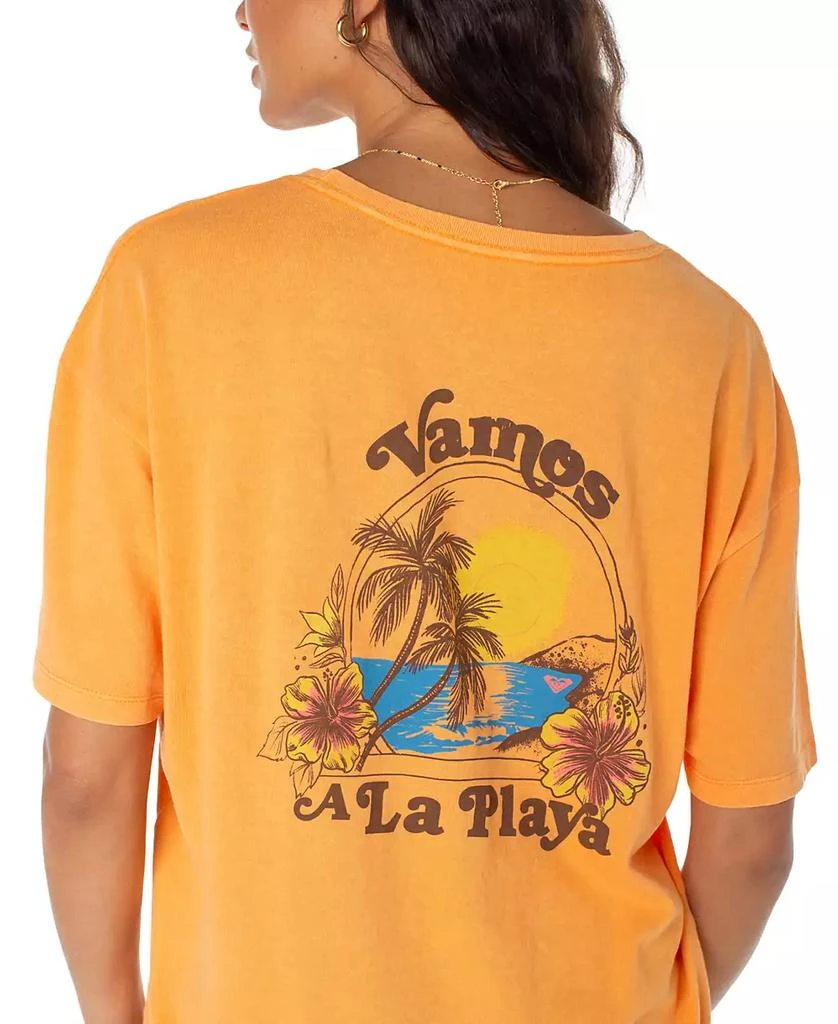 Roxy Juniors' Vamos Cotton Oversized Graphic T-Shirt 2