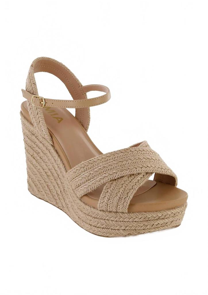 Mia Shoes Women's Alouette Wedges In Beige