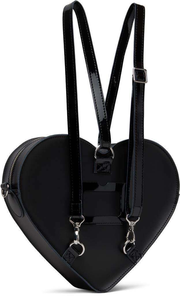 Dr. Martens Black Heart Shaped Leather Backpack - Backpacks