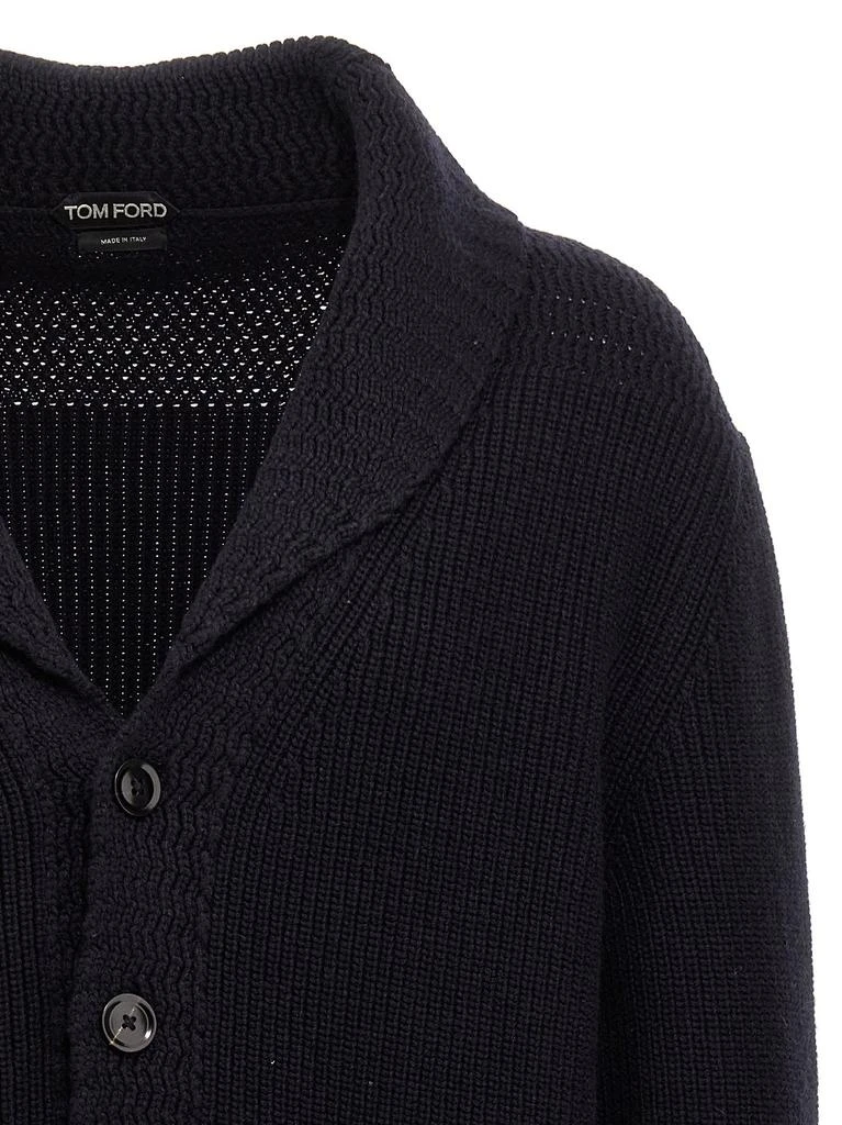 Tom Ford Tom Ford Ribbed-Knit Shawl Cardigan 3