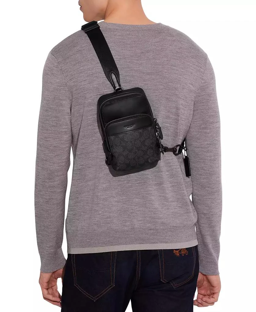Coach Men's Gotham Sling Signature Jacquard Bag 4