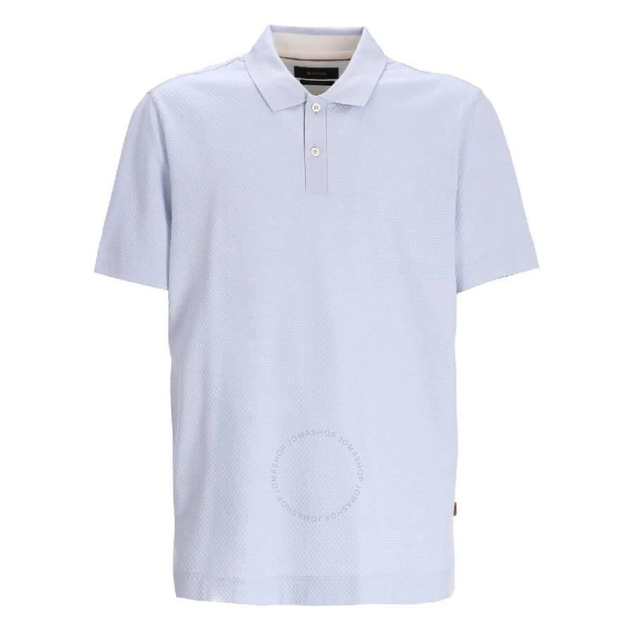 Hugo Boss Hugo Boss Jacquard Bubble Cotton-Silk Polo Shirt, Size Small 1