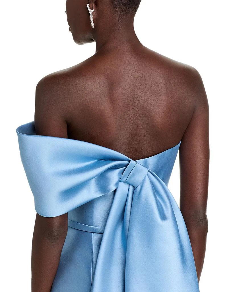 Amsale Bow Shoulder Midi Dress 2