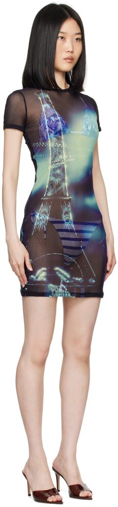 Jean Paul Gaultier Blue 'The Pigalle' Minidress