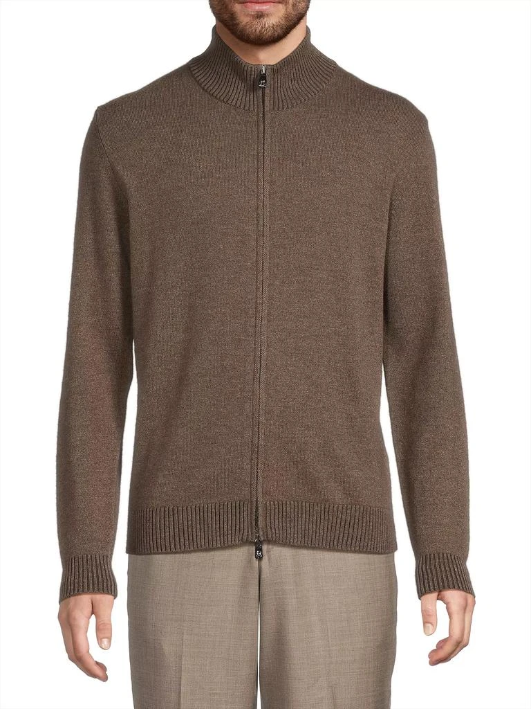 Corneliani Wool Zip-Front Cardigan 3