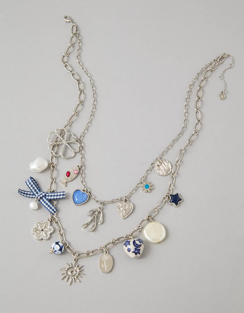 AE AEO Double Layered Charm Necklace