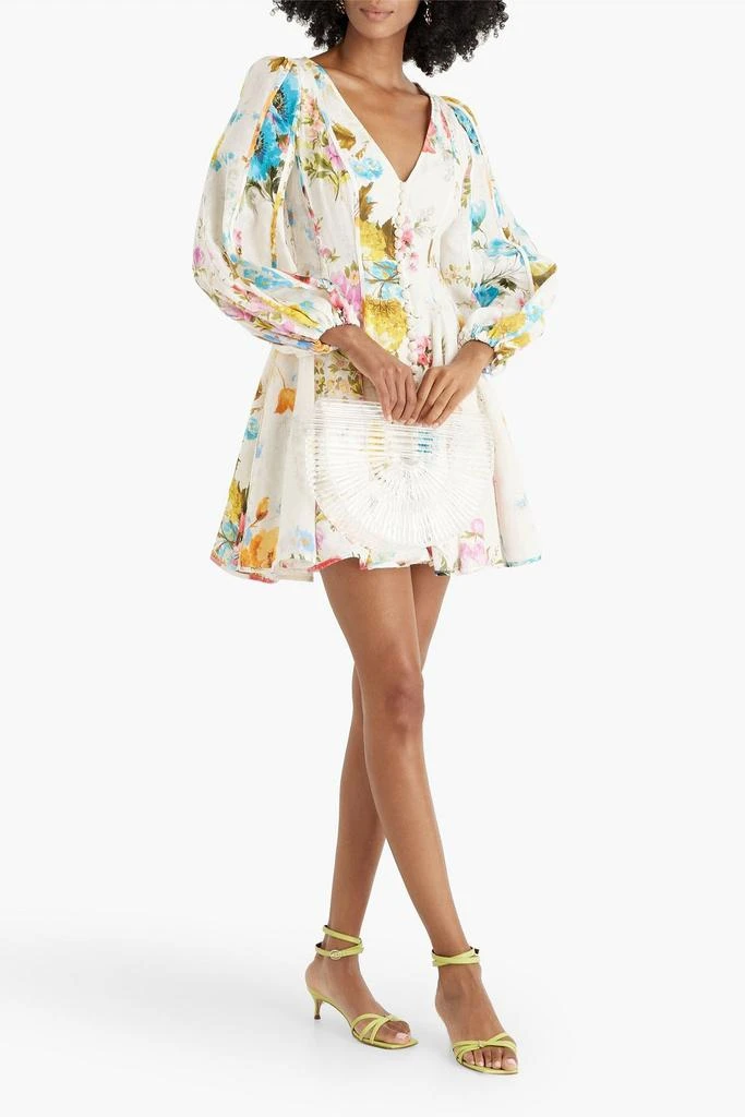 Zimmermann Floral-print linen mini dress 2