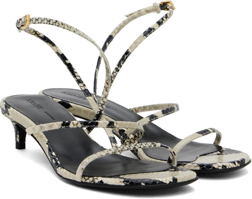 Khaite Beige Loop Kitten Heeled Sandals 4