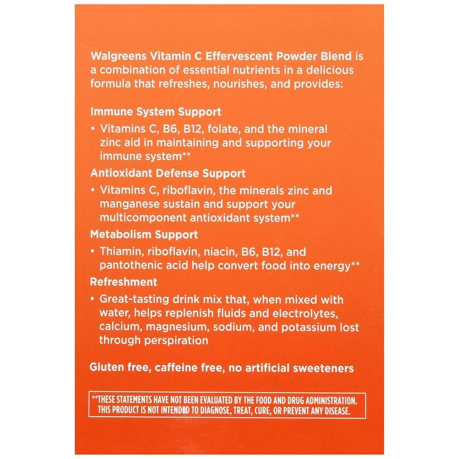 Walgreens Vitamin C Effervescent Powder Blend Packets Orange 4