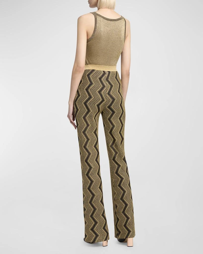 Missoni Metallic Chevron Flared Trousers 4