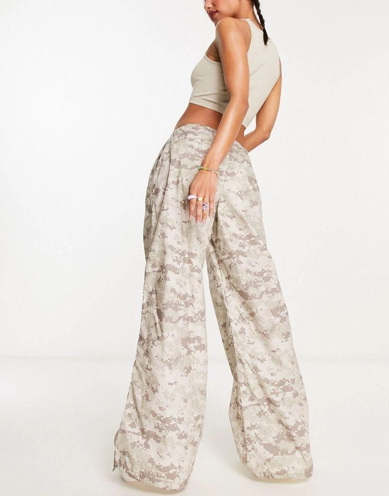 ASOS ASOS DESIGN parachute cargo trouser in digital camo print 2