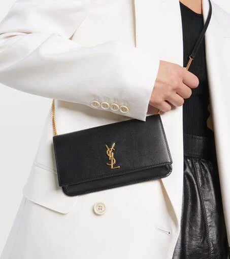 Yves Saint Laurent Cassandre leather phone pouch 2