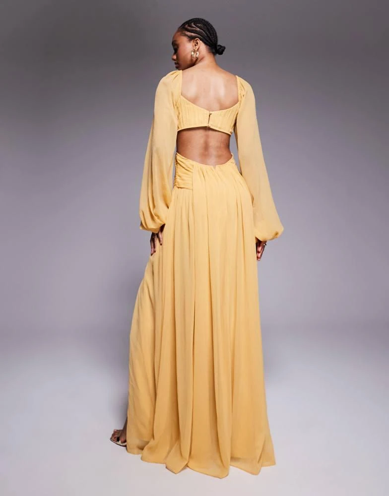 green emerald velvet dress ASOS Soft Flowy Maxi Dress with Ruffles in Orange SZ 6  Christine Garcia  Collective