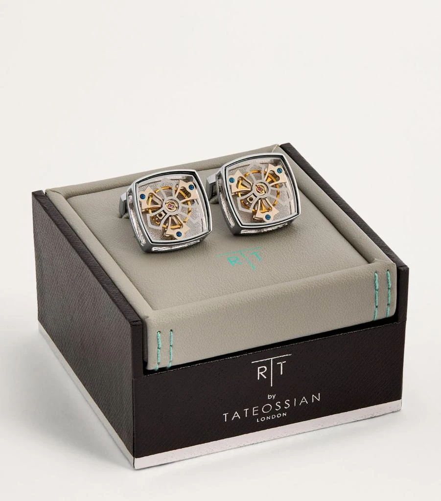 Tateossian Palladium-Plated Traveller Tourbillon Cufflinks 3