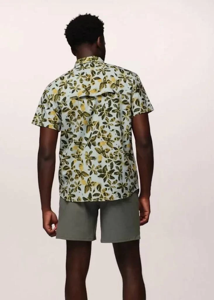 Prana Mens prAna Lost Sol Printed Short Sleeve Shirt - Saltwater Wildflower 5