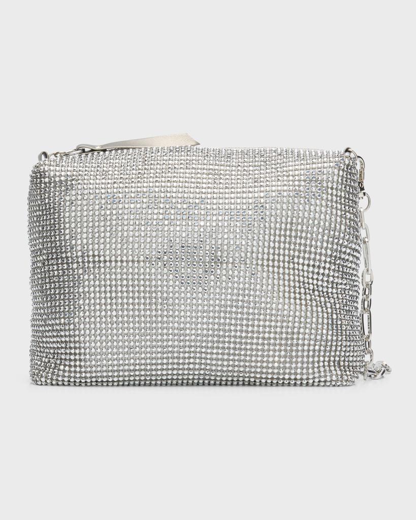 Whiting & Davis Anya Metallic Crystal Shoulder Bag
