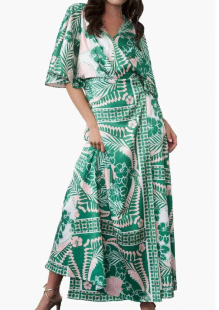 slim fit dress slacks Green Multi Floral Print Mini Dress - Mini Dresses