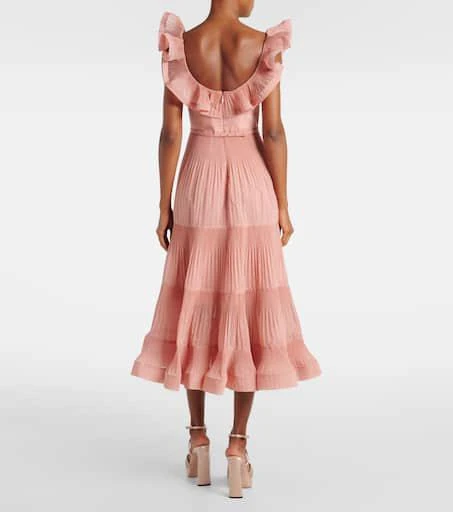 Zimmermann Ruffled pleated midi dress 3