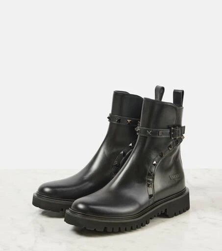 Valentino Rockstud leather ankle boots 5