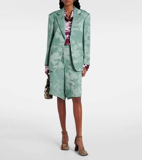 Dries Van Noten Linen-blend jacquard blazer 2