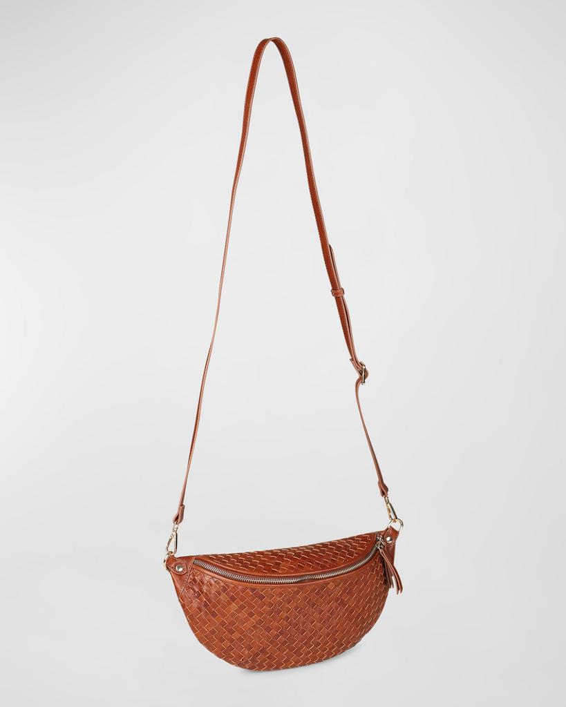 Rafe Alex Woven Leather Sling Shoulder Bag