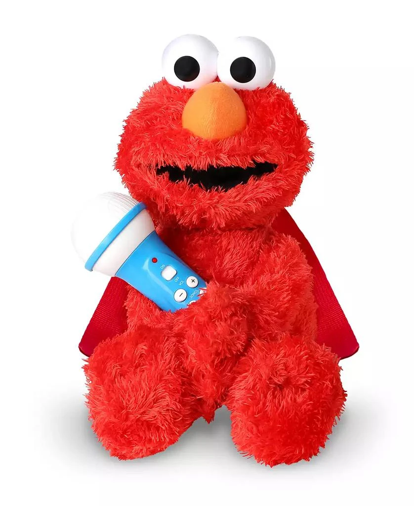 Singing Machine Plush Toy Karaoke Backpack with Microphone, Speaker, Songs Sound Effects, Sesame Street Elmo 1