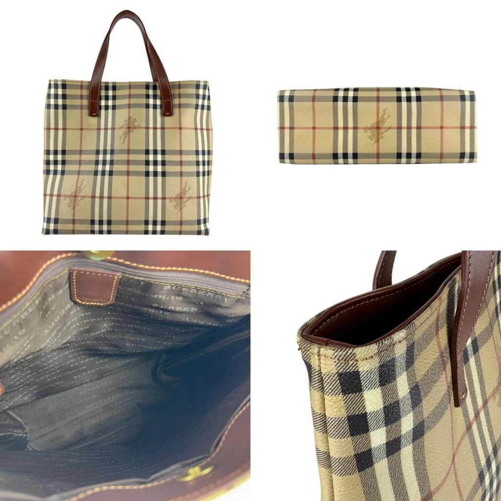 Burberry Coated Canvas Leather Handbag (Pre-Owned) 3