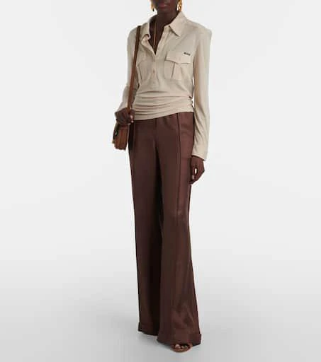 Tom Ford Silk twill wide-leg pants 2