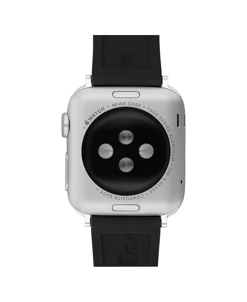 Coach Black Silicone Strap 42/44/45mm Apple Watch Band 2