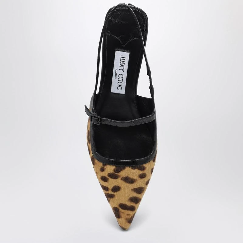 Jimmy Choo Didi 45 slingback in leopard print pony skin 3