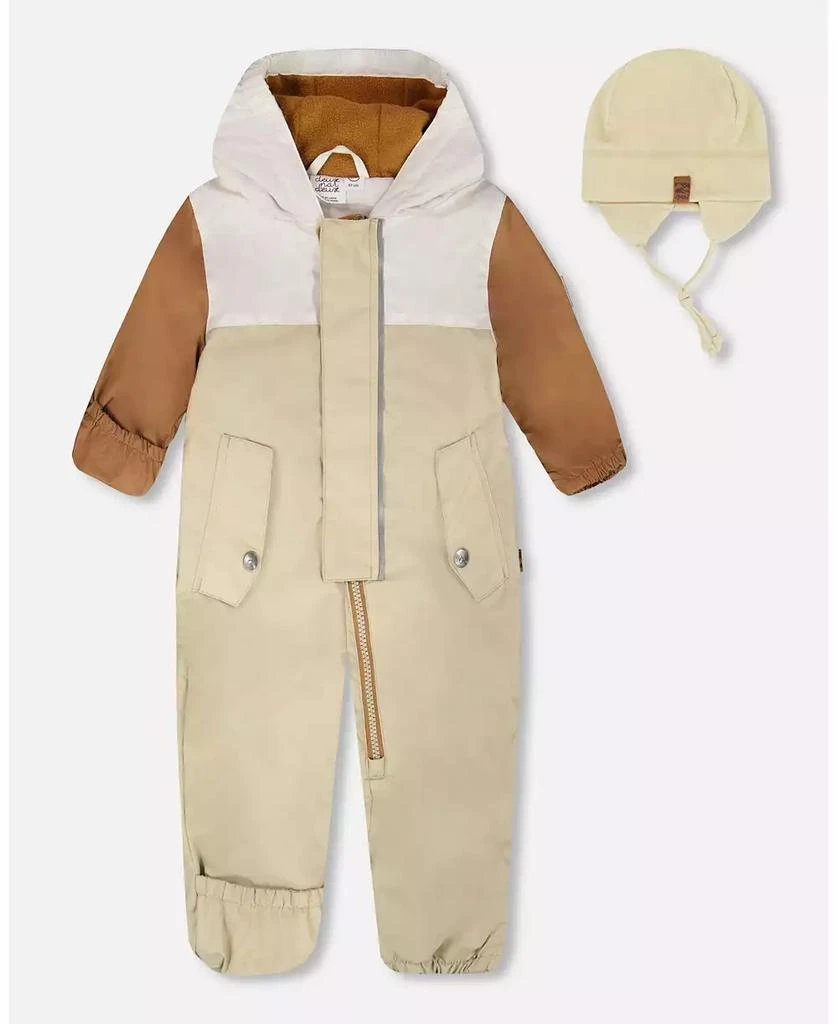 Deux par Deux Baby Boys Mid-Season One-Piece Outerwear with Hat