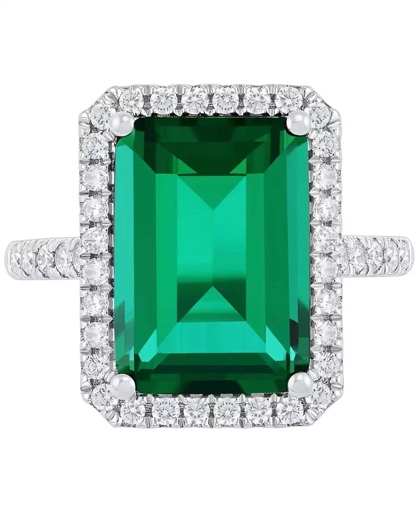 Grown With Love Lab Grown Emerald (6-1/2 ct. t.w.) & Lab Grown Diamond (1/2 ct. t.w.) Ring in 14k White Gold (Also available in Sapphire & Ruby) 3