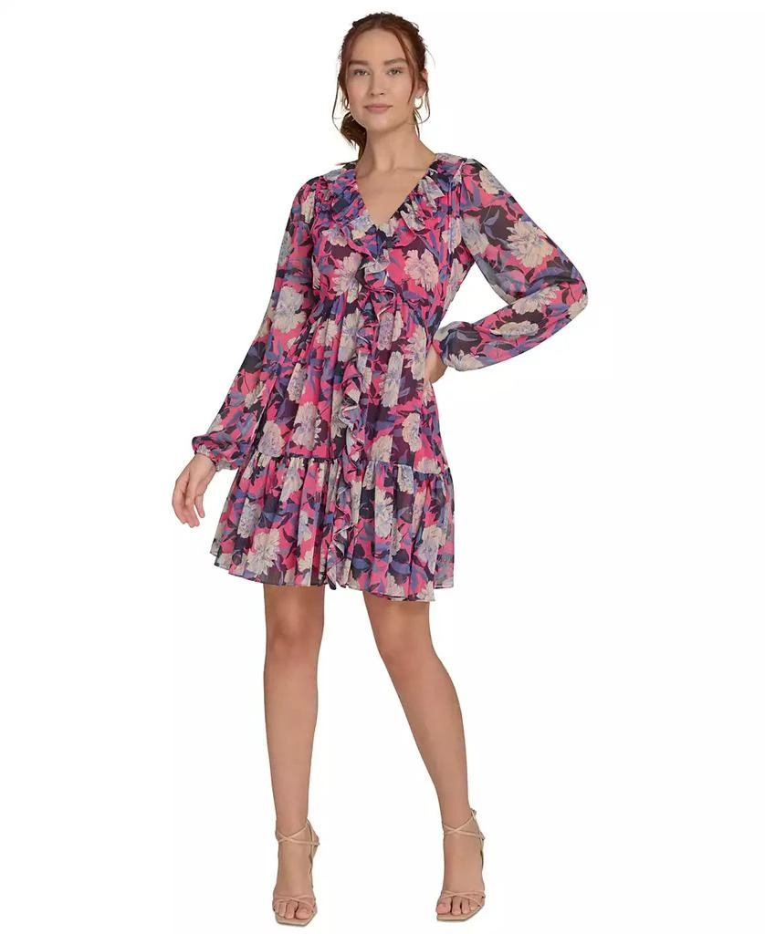 Tommy Hilfiger Women's Printed Blouson-Sleeve Shift Dress 1
