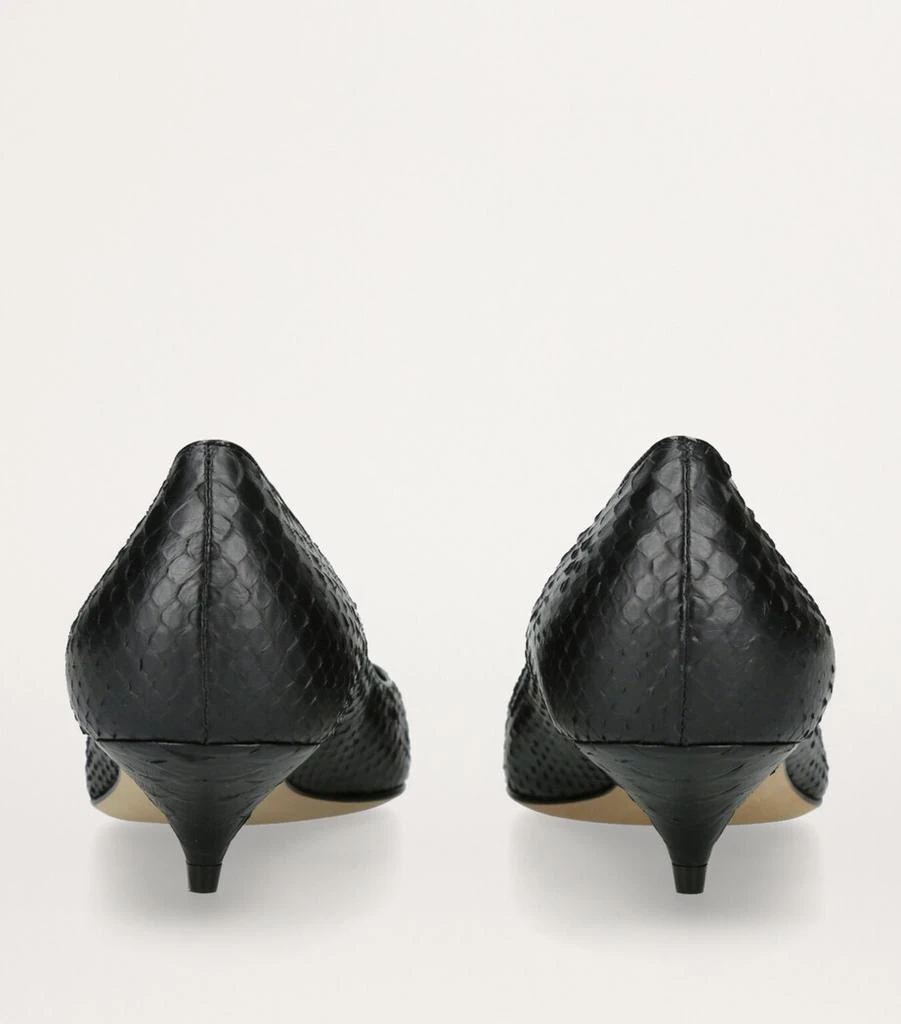 The Row Uxor Kitten Snakeskin Pumps 40 2
