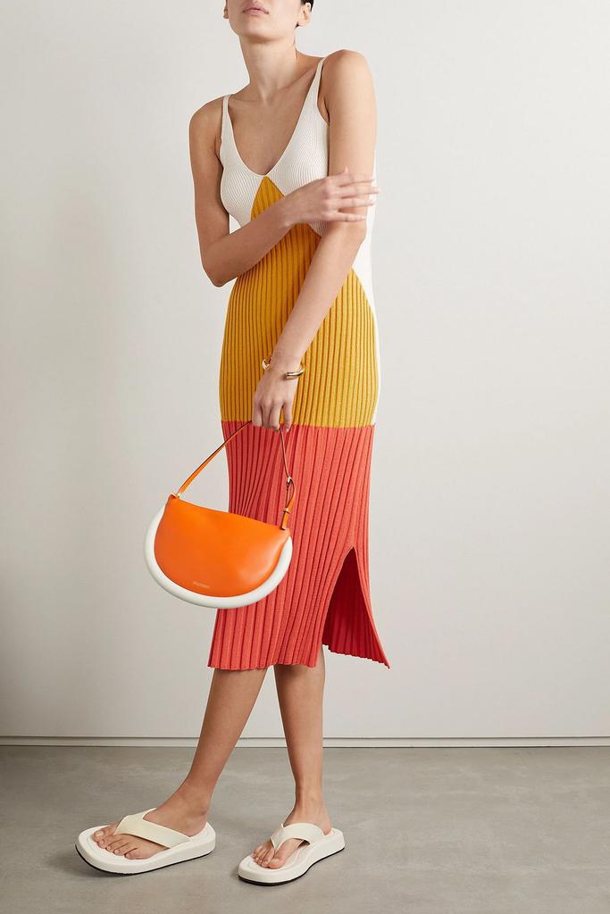 Partow Marilyn color-block ribbed-knit midi dress