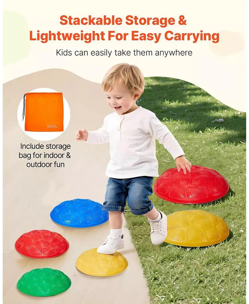 SUGIFT 6-PC Turtle Balance Stepping Stones for Sensory Play, 220 lb Rated 9