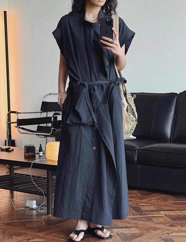 Pixie Market Navy Utility Dress 1