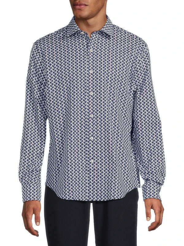 BUGATCHI Julian Print Long Sleeve Shirt 1