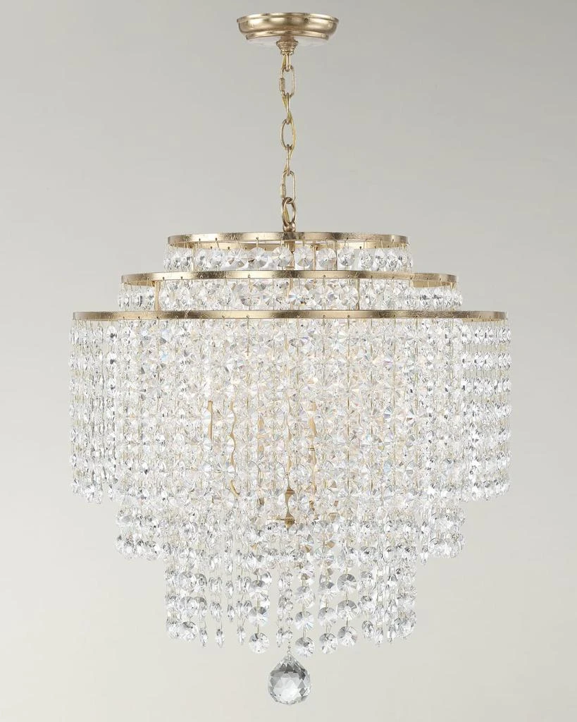Crystorama Gabrielle 6-Light Antique Gold Chandelier 1