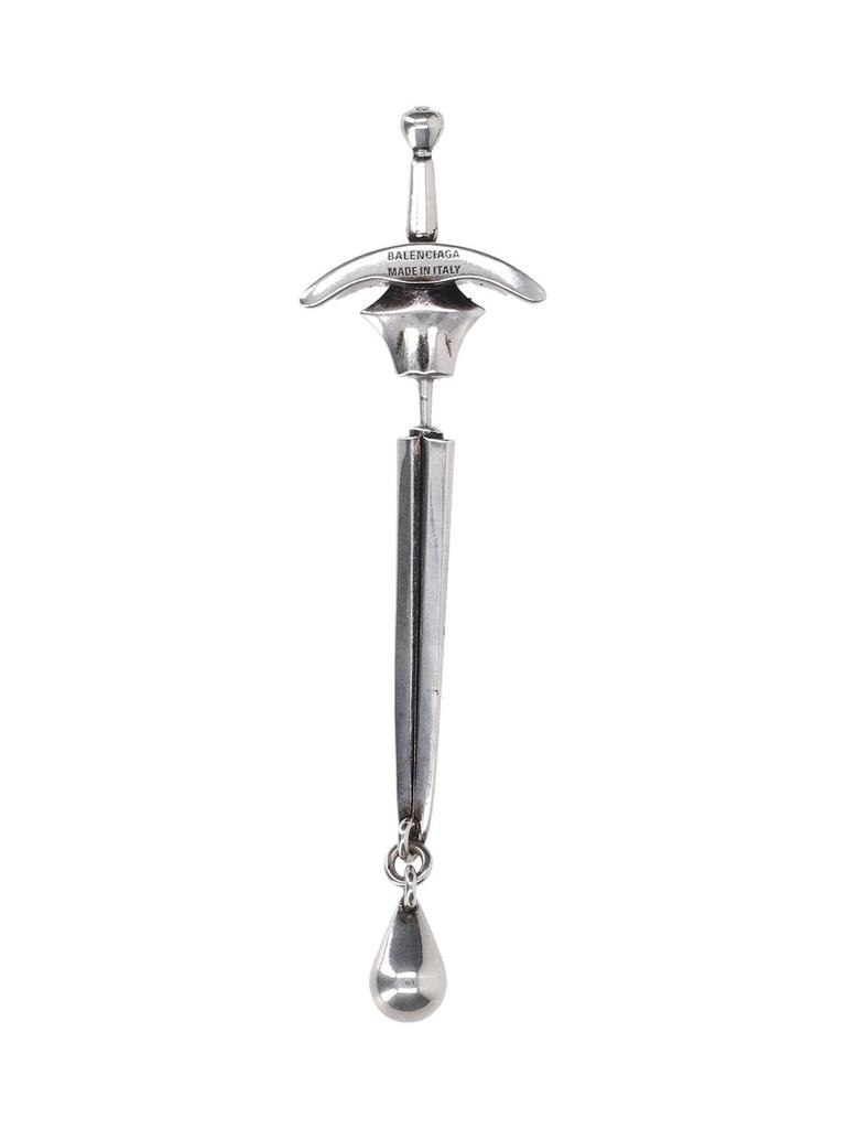 Shop Balenciaga Rhinestones Goth Sword Earring on Sale at