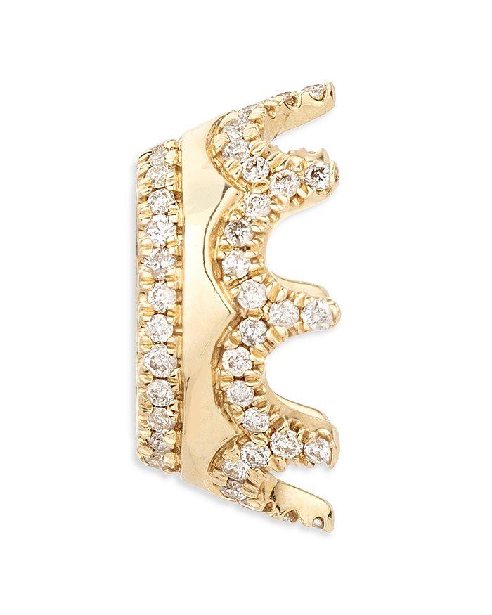Adina Reyter 14K Yellow Gold Pavé Diamond Crown Big Bead, 0.3 ct. t.w.