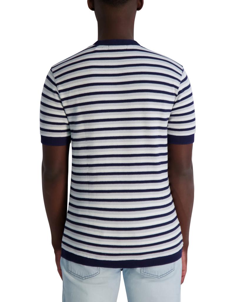 Karl Lagerfeld Paris KNIT STRIPE SHORT SLEEVE TEE