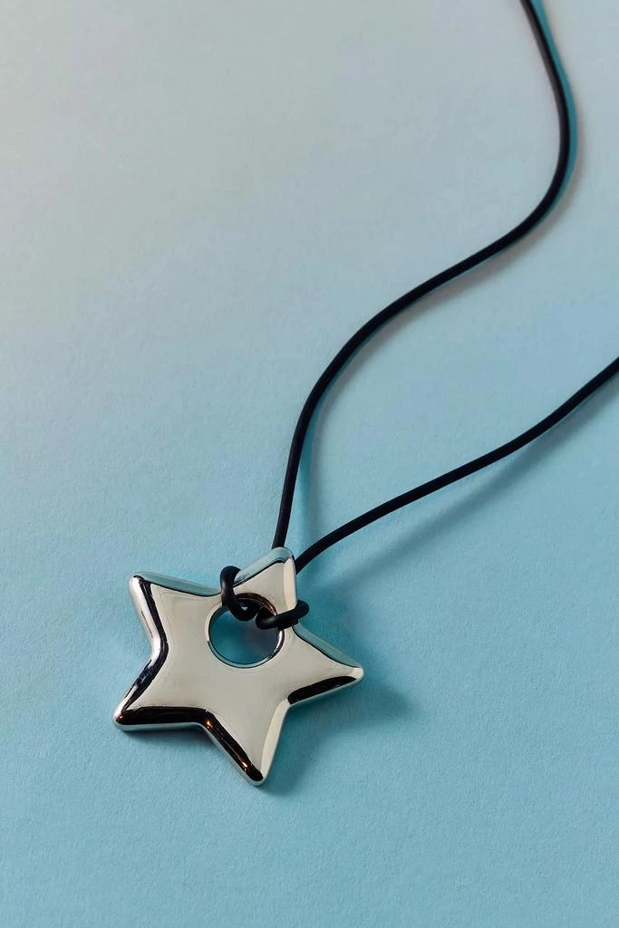 Urban Outfitters Jade Star Pendant Corded Necklace 3
