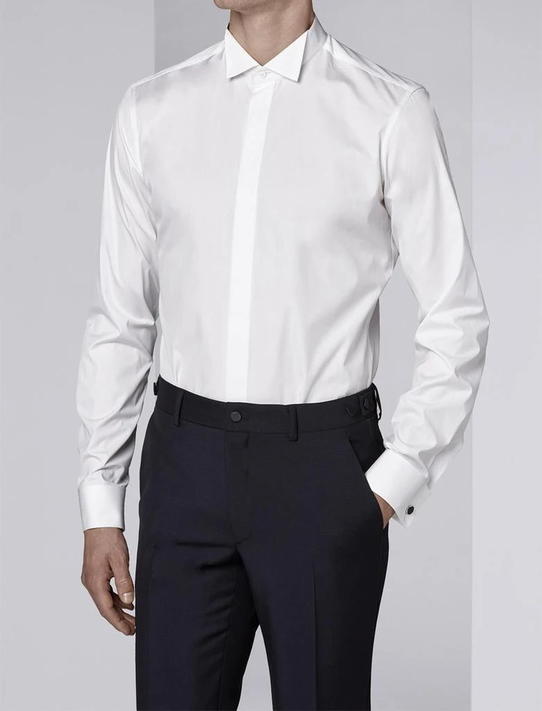 预计3周后发货 Fursac Fursac - Chemise Cérémonie Col Cassé Popeline Blanche - Blanc 1