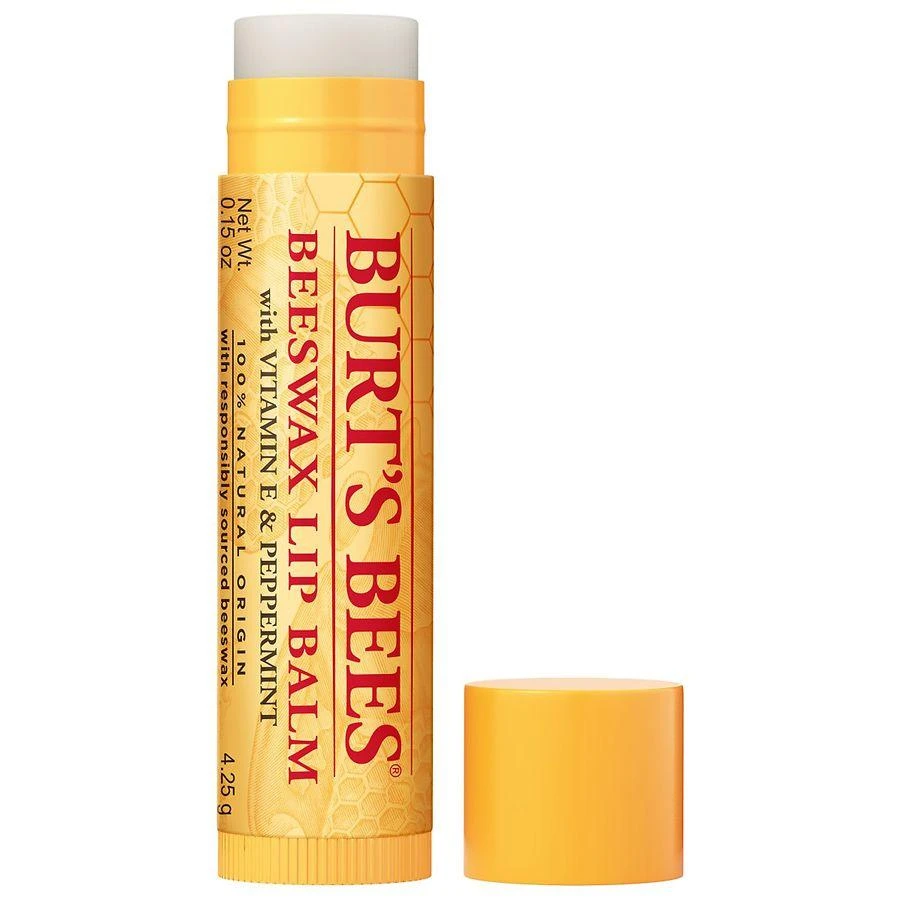 Burt's Bees Lip Balm, Natural Origin Lip Care Peppermint, Beeswax 1