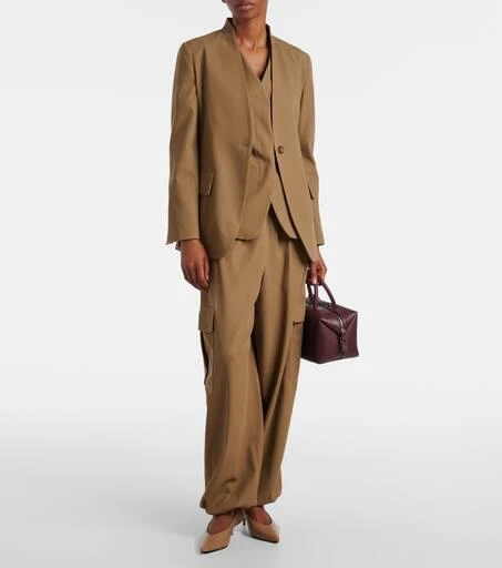 Max Mara Glauco cotton twill tapered pants 2