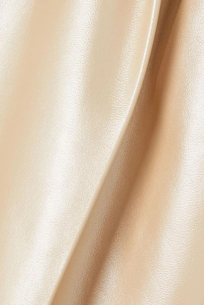 Akris Fidelia pleated glossed-leather tapered pants 4